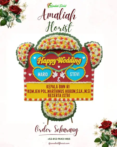 Papan Bunga Pernikahan Gomo